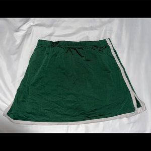 Dark green active wear skirt